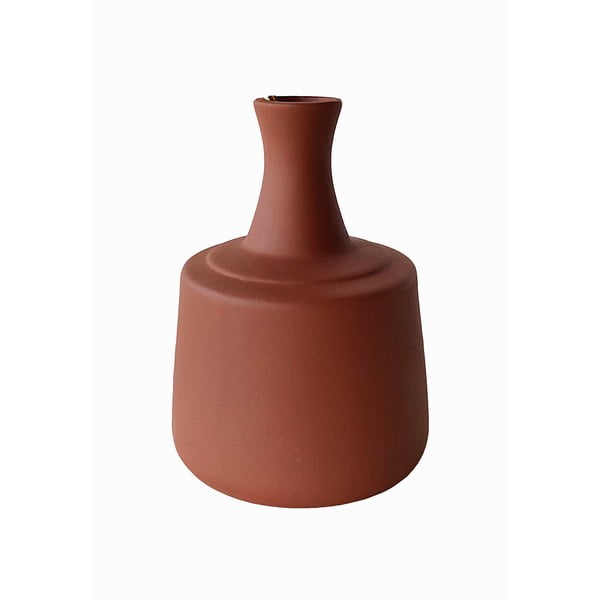 Tehlovočervená ovalná váza Rulina Carafe