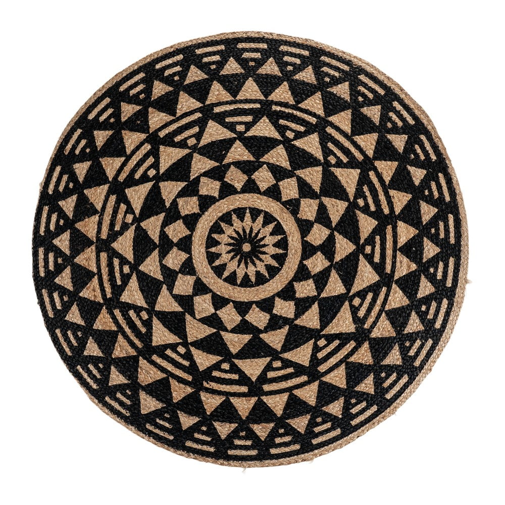 E-shop Čierny okrúhly koberec ø 120 cm Bombay - House Nordic