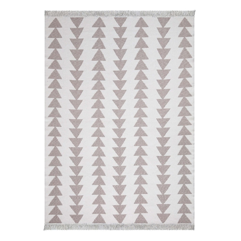 E-shop Bielo-sivý bavlnený koberec Oyo home Duo, 60 x 100 cm