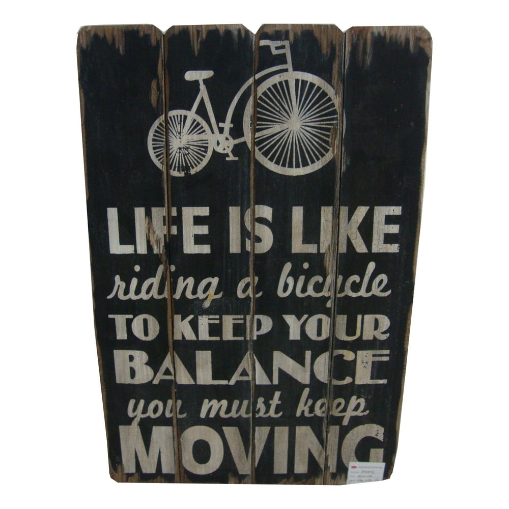 Závesná ceduľa Life is Like Riding Bicycle