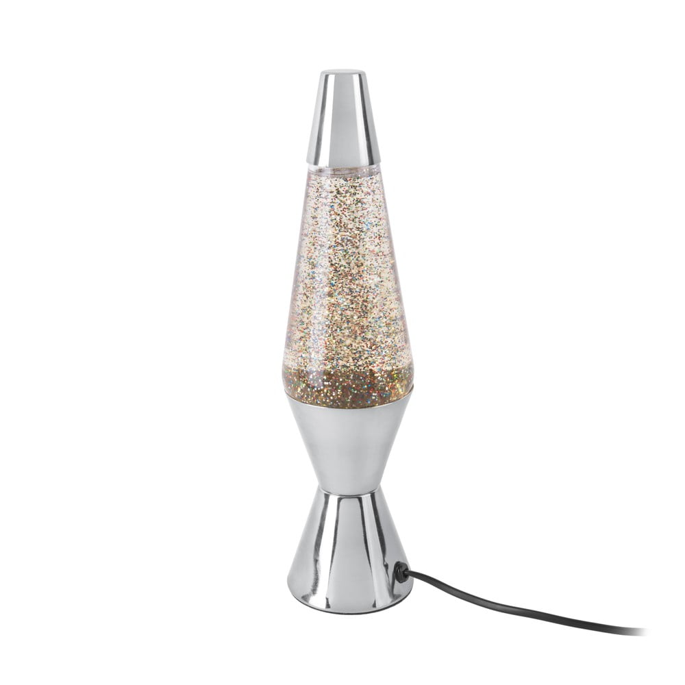 Obrázok Stolová lampa v striebornej farbe s glitrami Leitmotiv Glitter, výška 37 cm