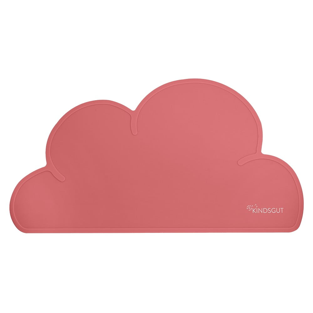 E-shop Tmavoružové silikónové prestieranie Kindsgut Cloud, 49 x 27 cm