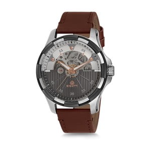 Pánske hodinky s hnedým koženým remienkom Bigotti Milano Oceanium