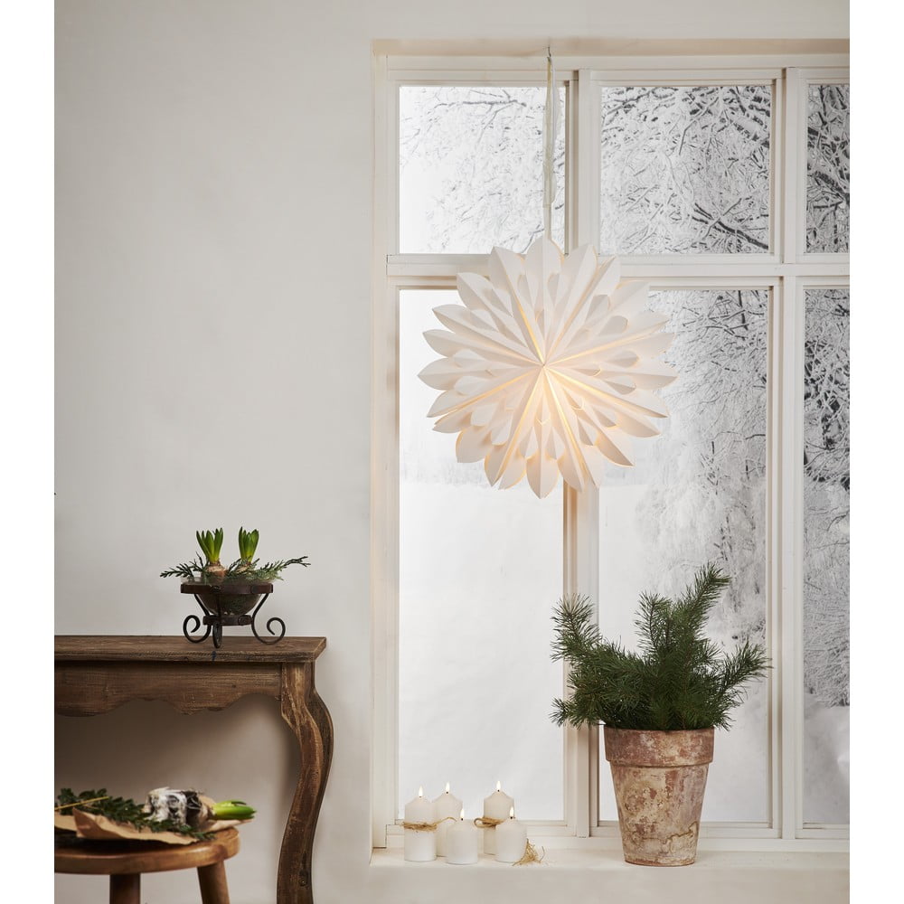 E-shop Biela vianočná svetelná dekorácia Star Trading Clipp, ø 60 cm