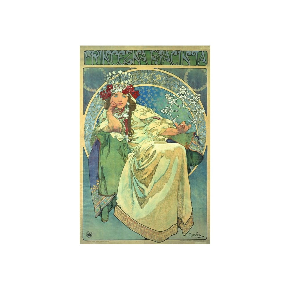E-shop Reprodukcia obrazu Alfons Mucha - Princess Hyazin, 60 x 40 cm
