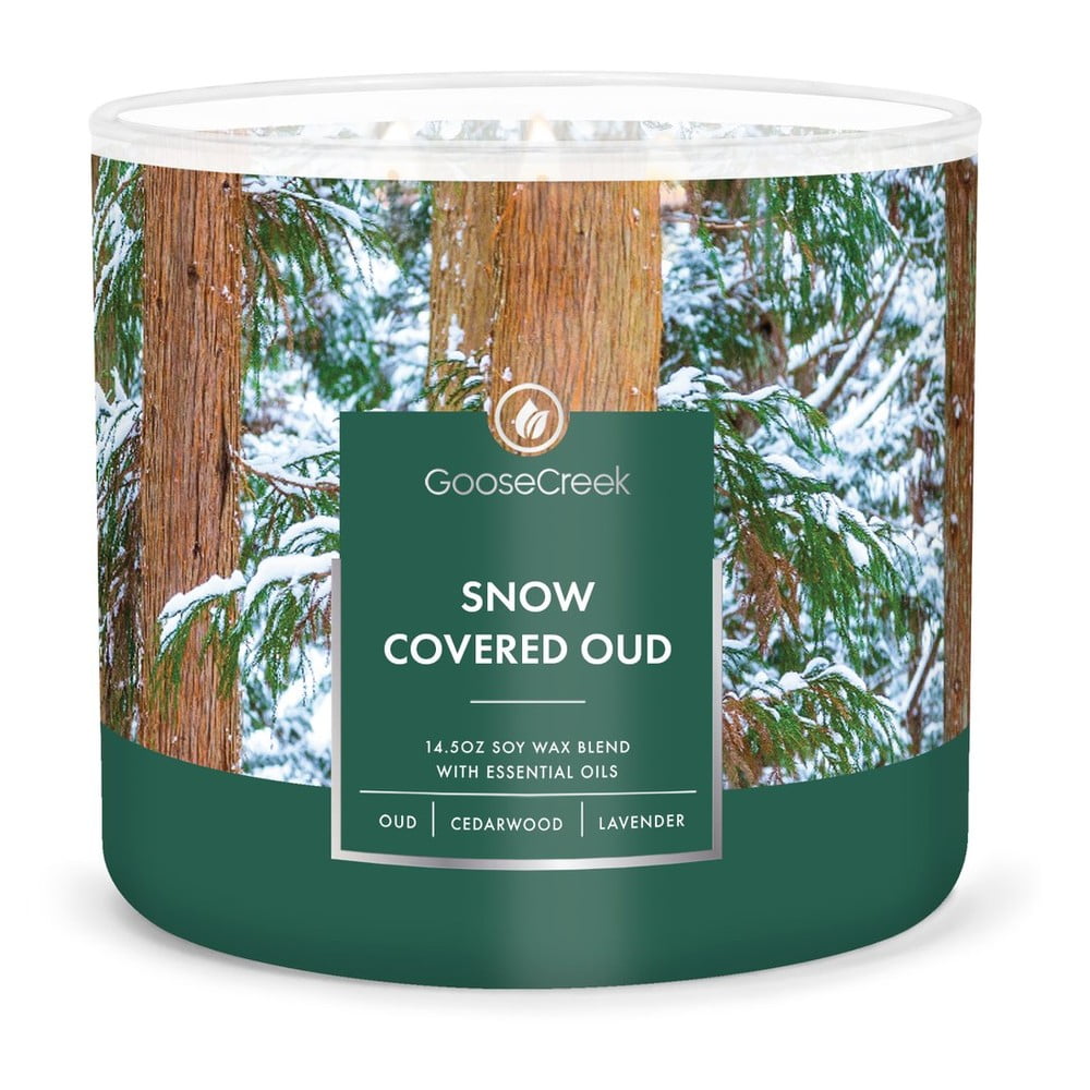 E-shop Vonná sviečka Goose Creek Snow Covered Oud, doba horenia 35 h