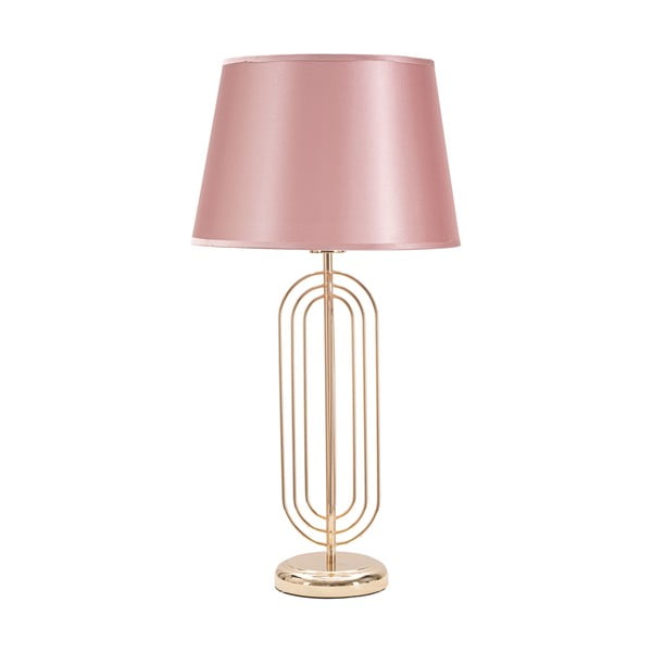 Ružová stolová lampa Mauro Ferretti Krista, výška 64 cm