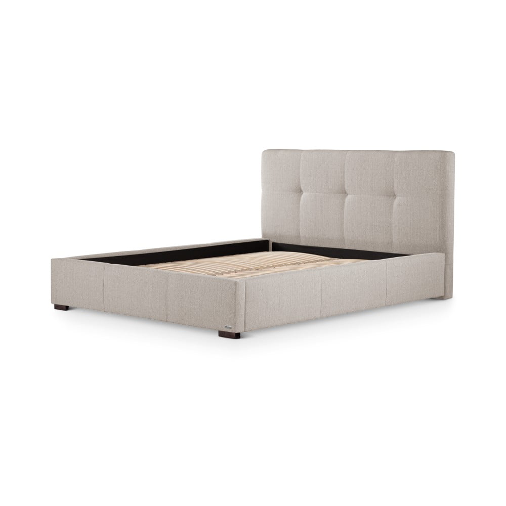 Béžová posteľ s úložným priestorom Ted Lapidus Maison COBALT, 180 × 200 cm