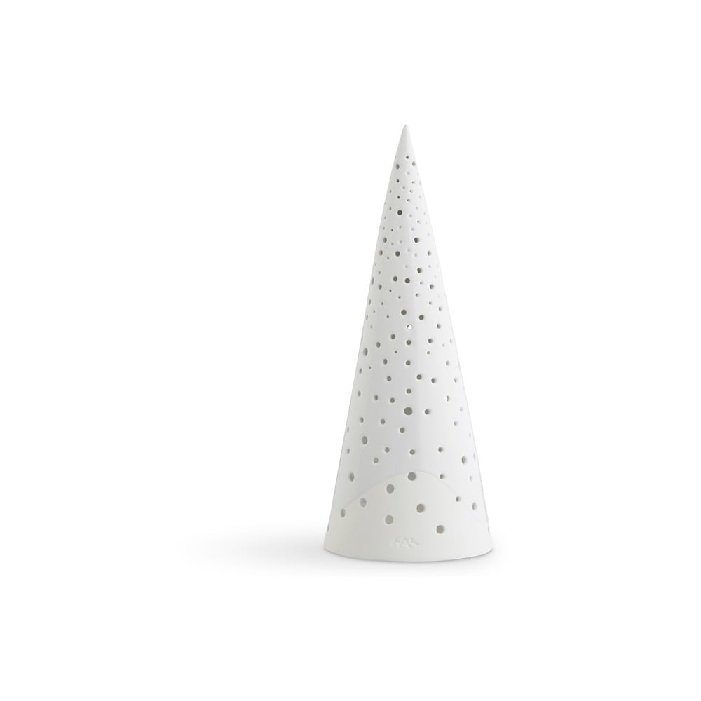 E-shop Biely vianočný svietnik z kostného porcelánu Kähler Design Nobili, výška 30 cm