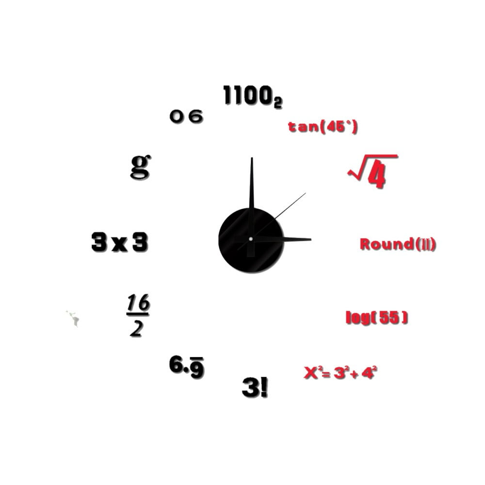 Obrázok Nástenné nalepovacie hodiny Mauro Ferretti Math, ⌀ 50 cm