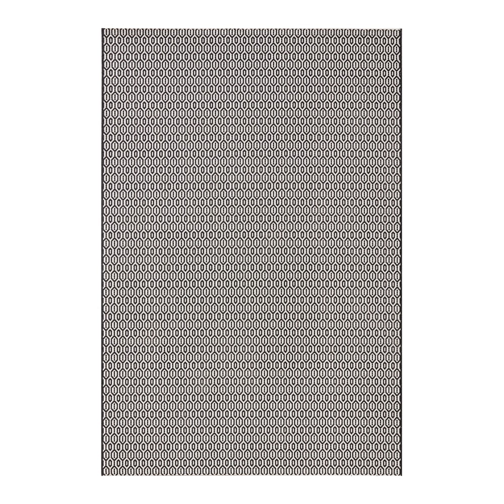 E-shop Čierno-biely vonkajší koberec NORTHRUGS Coin, 160 x 230 cm