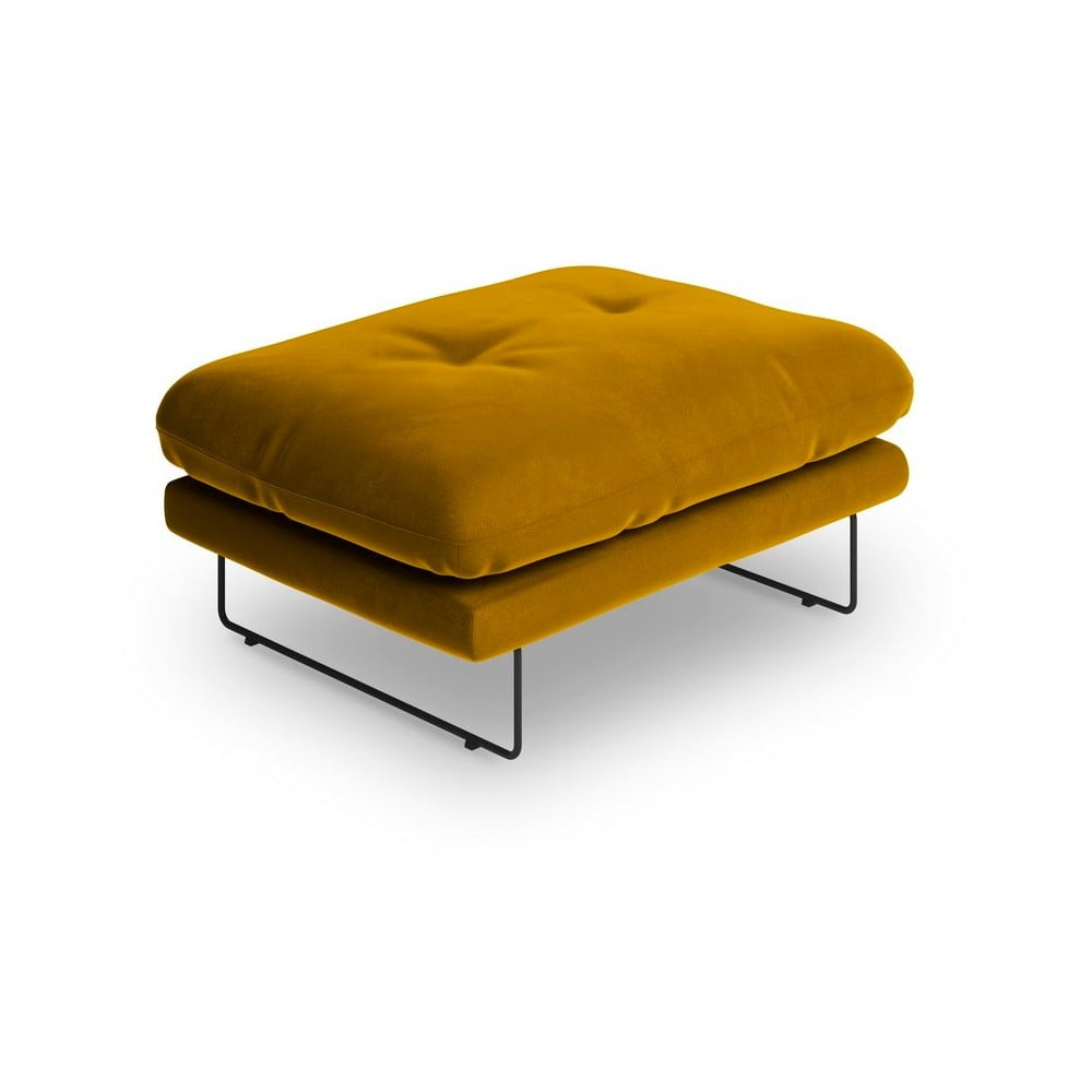 Obrázok Žltý puf so zamatovým poťahom Windsor & Co Sofas Gravity