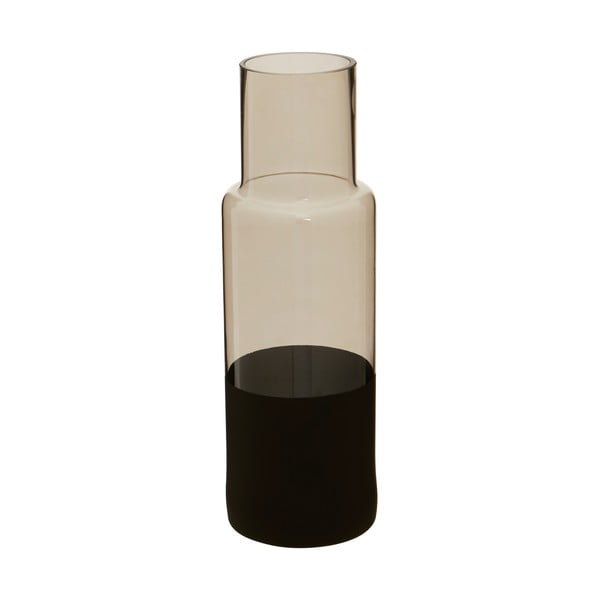 Sklenená váza s čiernymi detailmi Premier Housewares Cova, výška 30 cm
