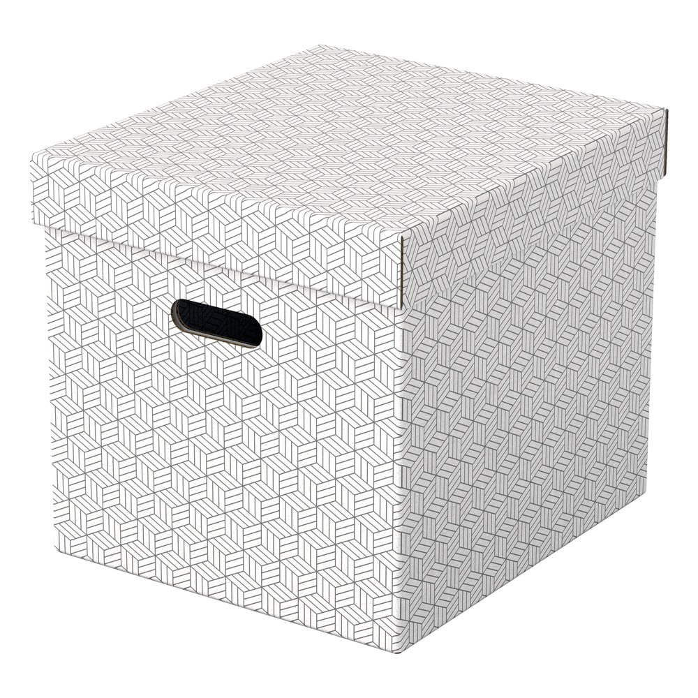 E-shop Súprava 3 bielych úložných škatúľ Esselte Home, 32 x 36,5 cm