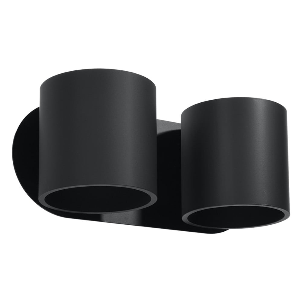 E-shop Čierne nástenné svietidlo Solux Roda