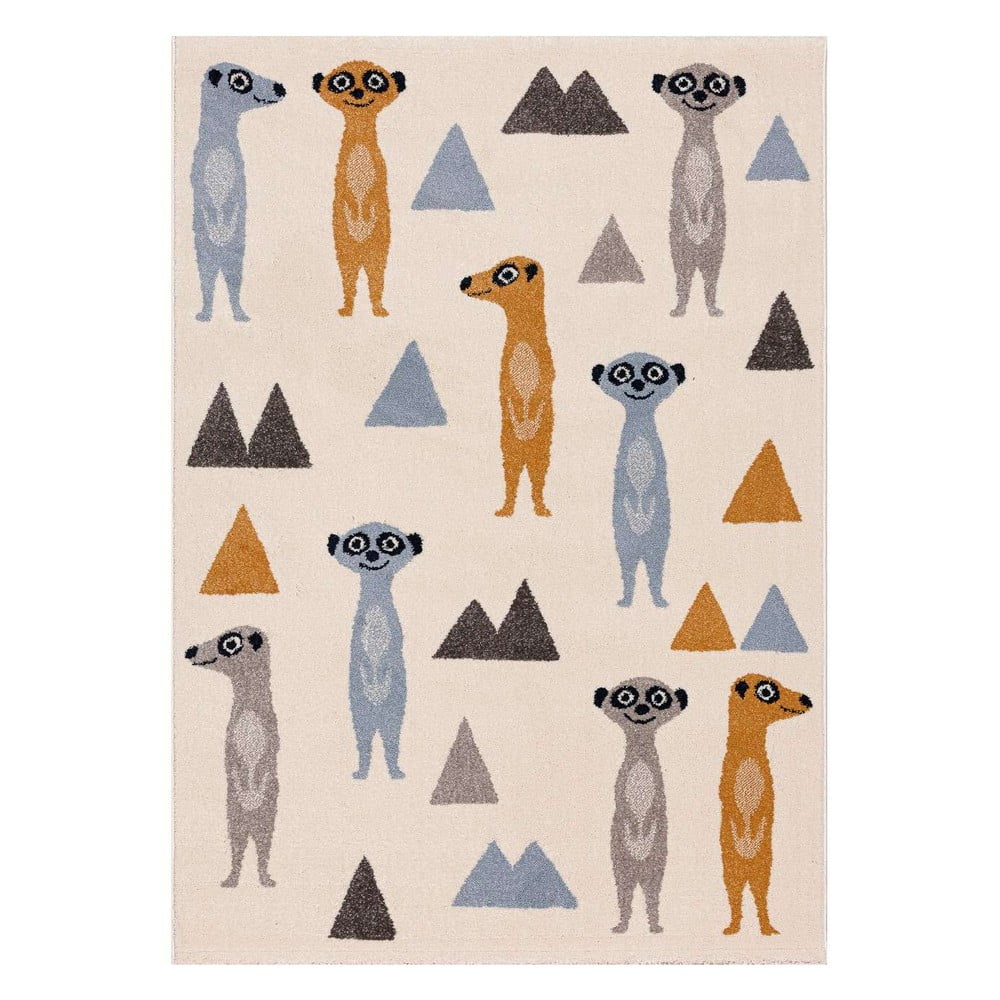 E-shop Antialergénny detský koberec 230x160 cm Funny Meerkat - Yellow Tipi