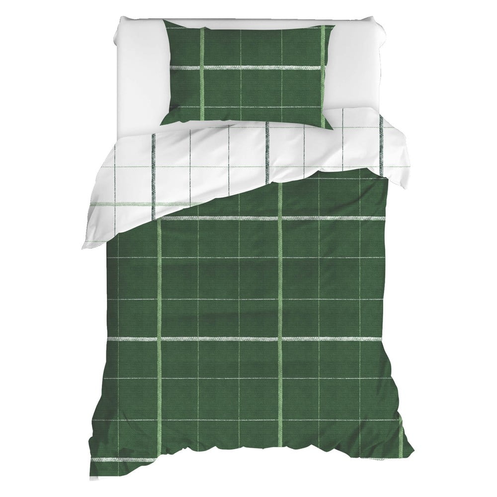 E-shop Obliečky na jednolôžko z ranforce bavlny Mijolnir Maya Green, 140 × 200 cm