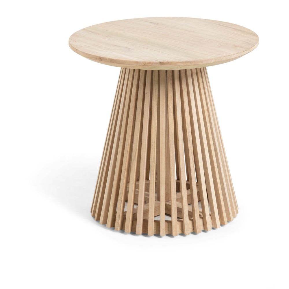 Príručný stolík z teakového dreva Kave Home Irune, ø 150 cm