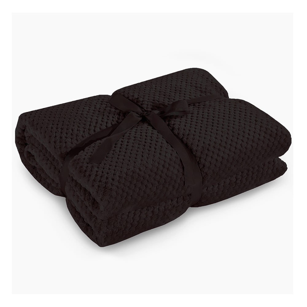 E-shop Čierna deka z mikrovlákna DecoKing Henry, 150 × 200 cm