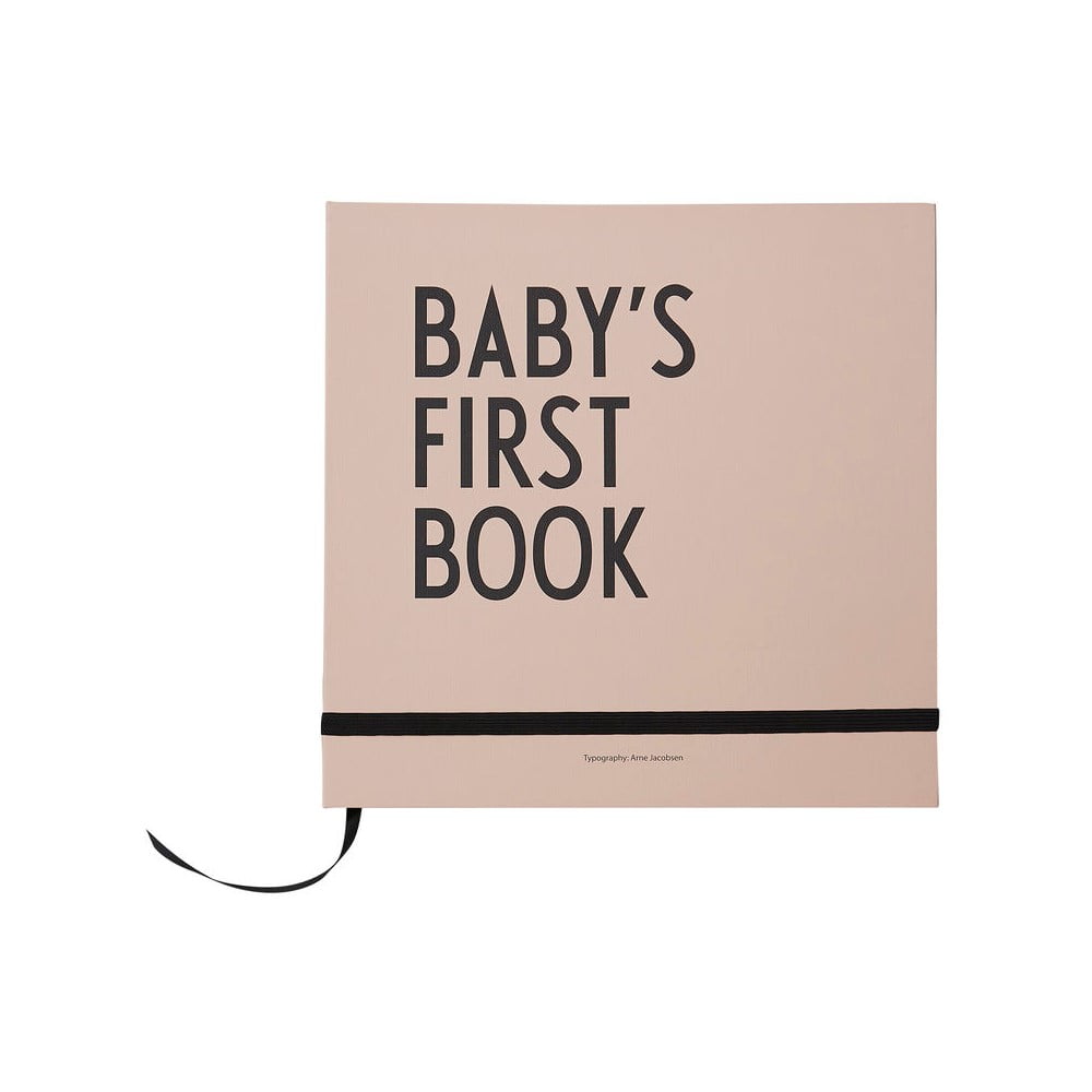 E-shop Ružová detská spomienková knižka Design Letters Baby's First Book