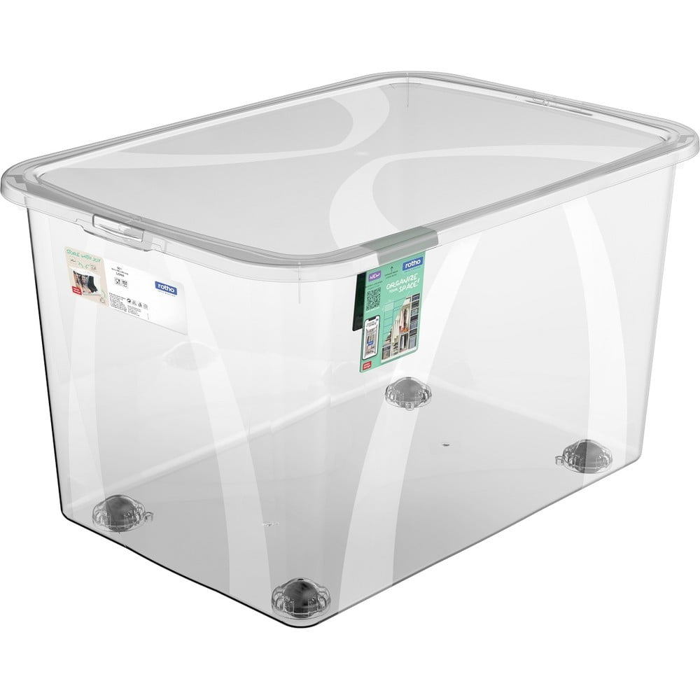 E-shop Plastový úložný box s vekom 50 l Lona - Rotho
