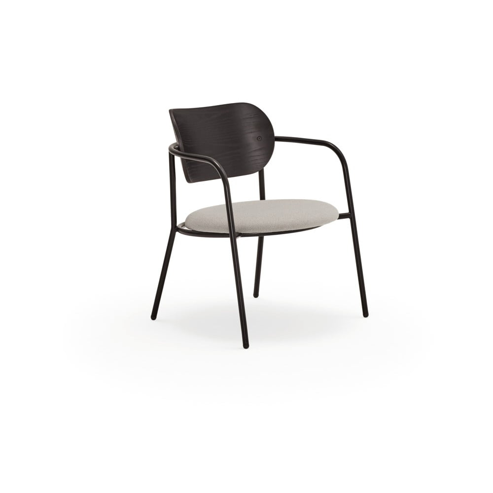 E-shop Čierno-sivá jedálenská stolička v dekore jaseňa Eclipse - Teulat