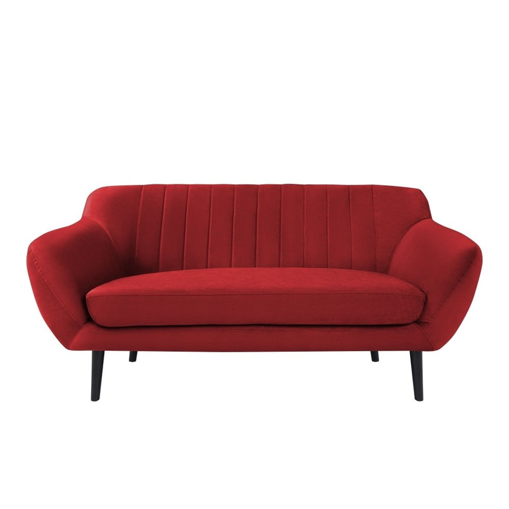 E-shop Červená zamatová pohovka Mazzini Sofas Toscane, 158 cm
