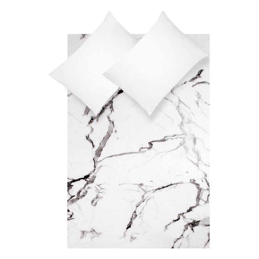 E-shop Biele obliečky na dvojlôžko z ranforce bavlny Westwing Collection, 200 x 200 cm