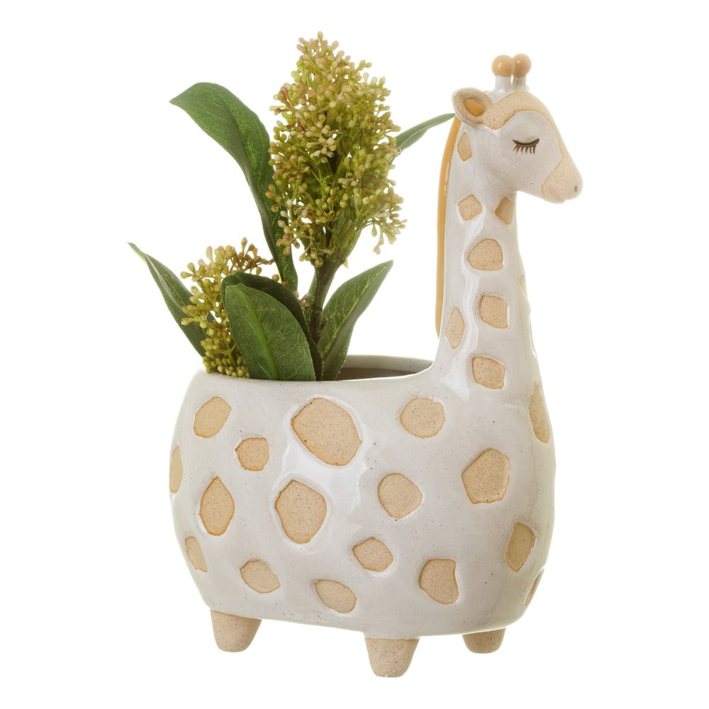 E-shop Bielo-béžový kvetináč Sass & Belle Gina Giraffe, ø 7,5 cm
