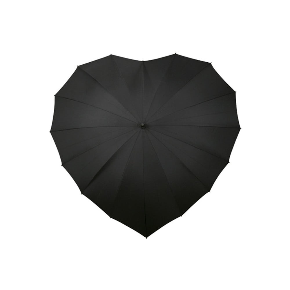 Čierny dáždnik Ambiance Black Heart