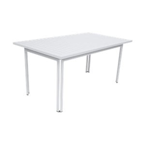 Biely záhradný kovový jedálenský stôl Fermob Costa, 160 × 80 cm
