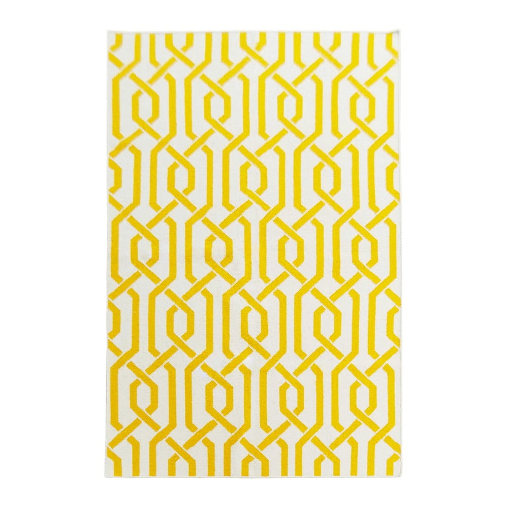 Ručne tkaný koberec Camila Yellow, 155x240 cm