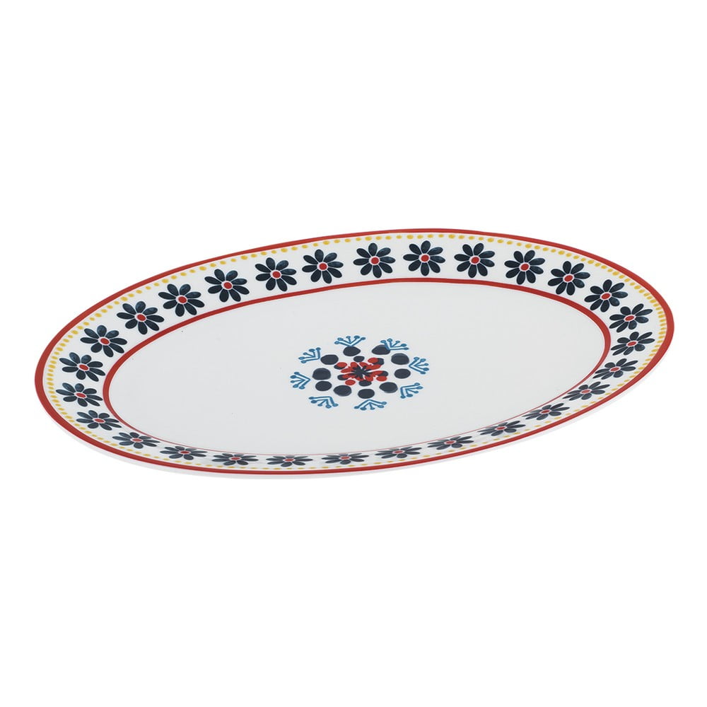 E-shop Porcelánový servírovací tanier Villa Altachiara Gardeny, 29,5 x 21 cm