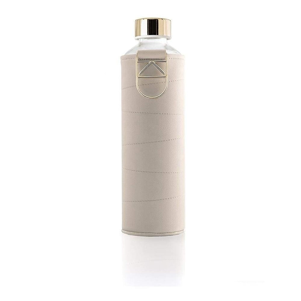 E-shop Béžová sklenená fľaša z borosilikátového skla s obalom z umelej kože Equa Mismatch, 750 ml