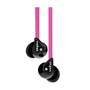 Ružové slúchadlá do uší Veho Z1