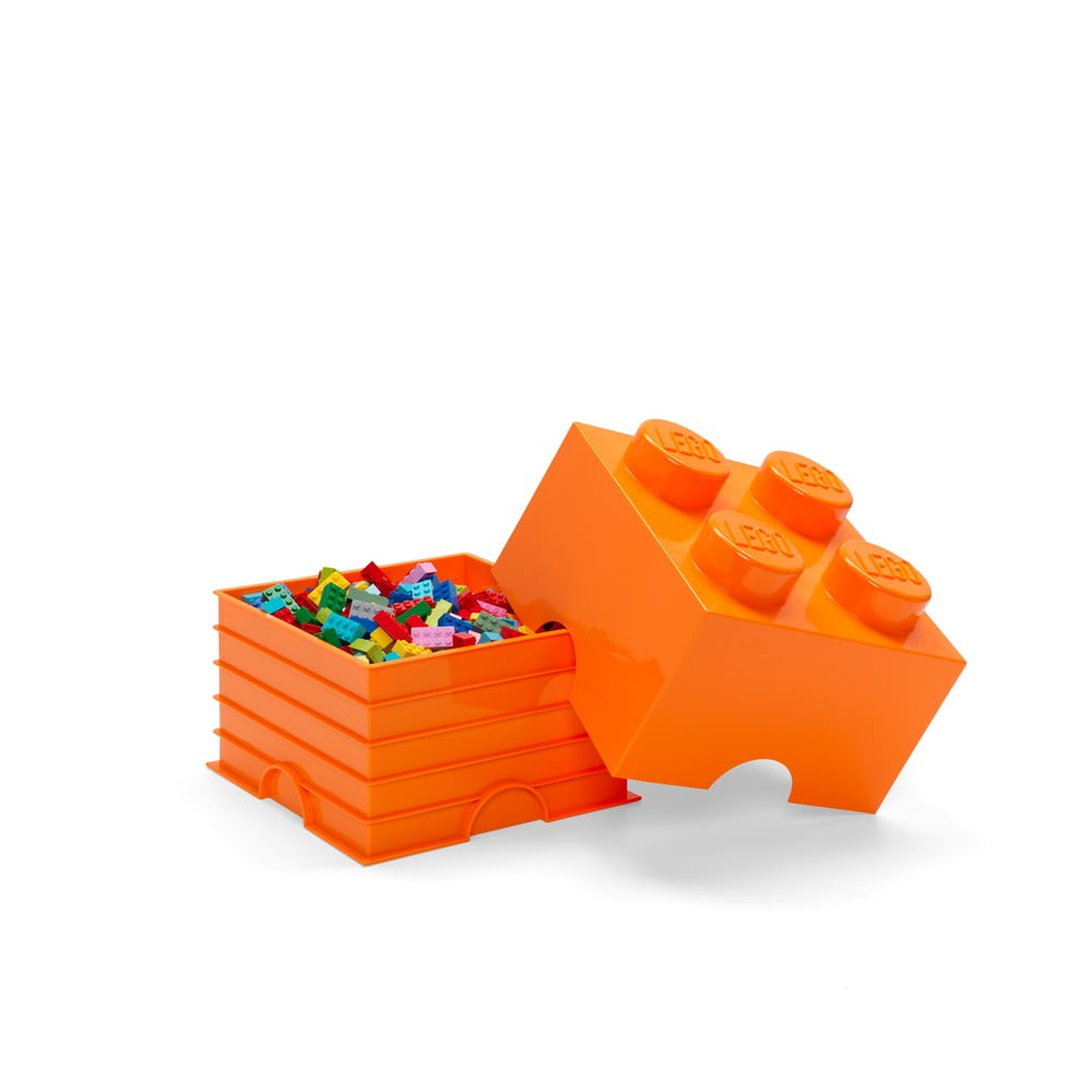 E-shop Oranžový úložný box štvorec LEGO®