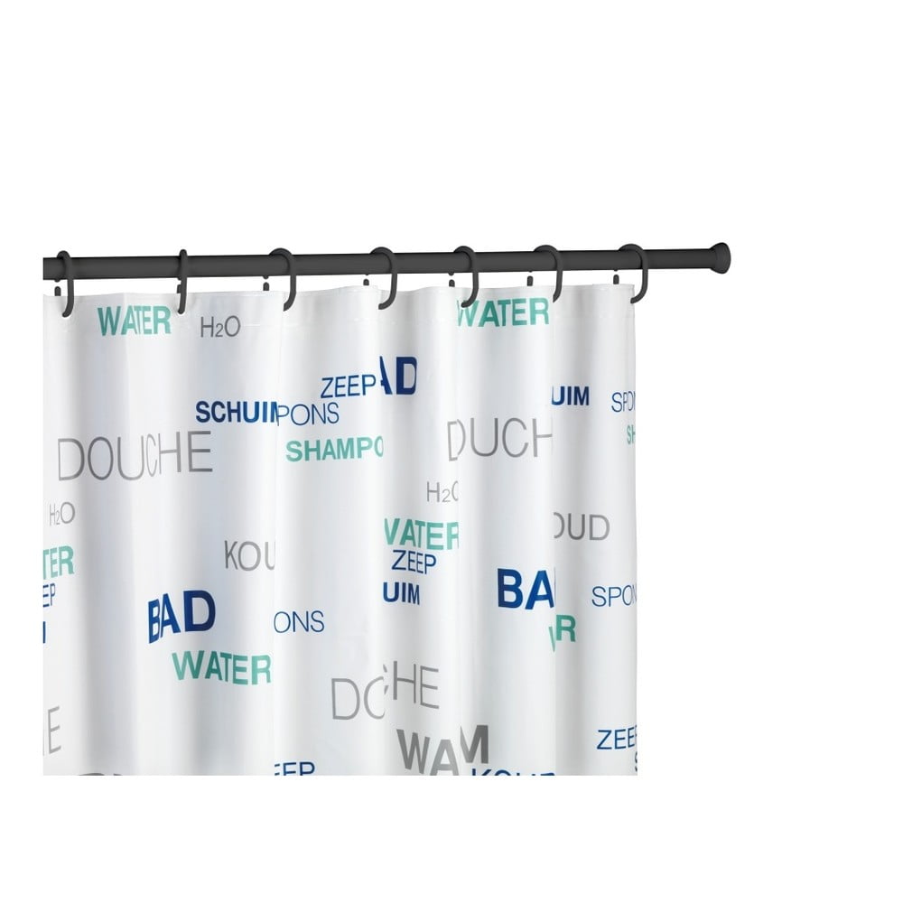 E-shop Čierna teleskopická tyč na sprchový záves Wenko Shower Curtain Rod