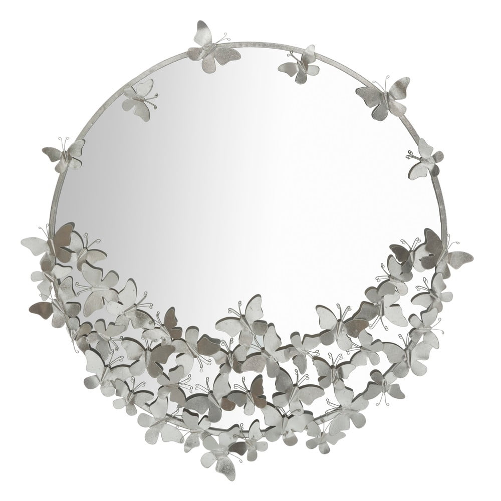 E-shop Nástenné zrkadlo v striebornej farbe Mauro Ferretti Round Silver, ø 91 cm