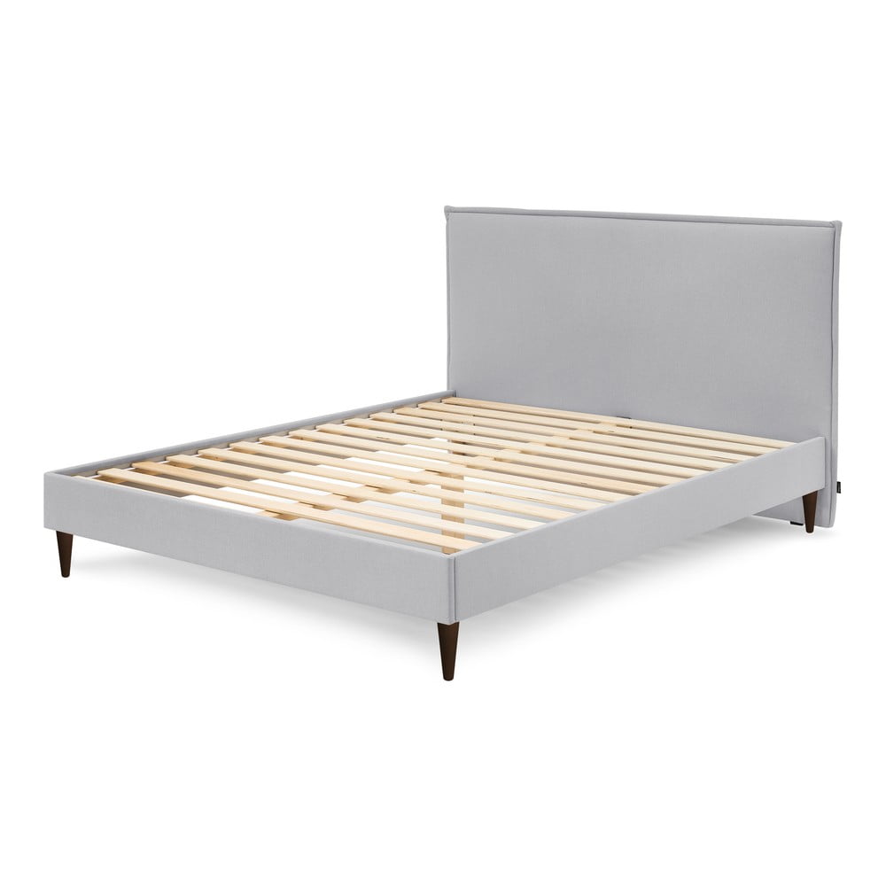 E-shop Sivá dvojlôžková posteľ Bobochic Paris Sary Dark, 160 x 200 cm