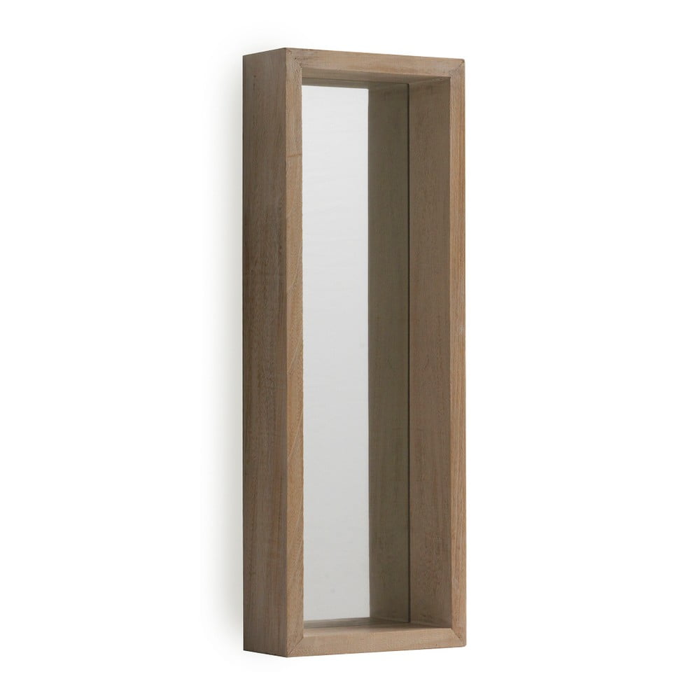 E-shop Nástenné zrkadlo z dreva paulovnie Geese Pure, 62 × 22 cm