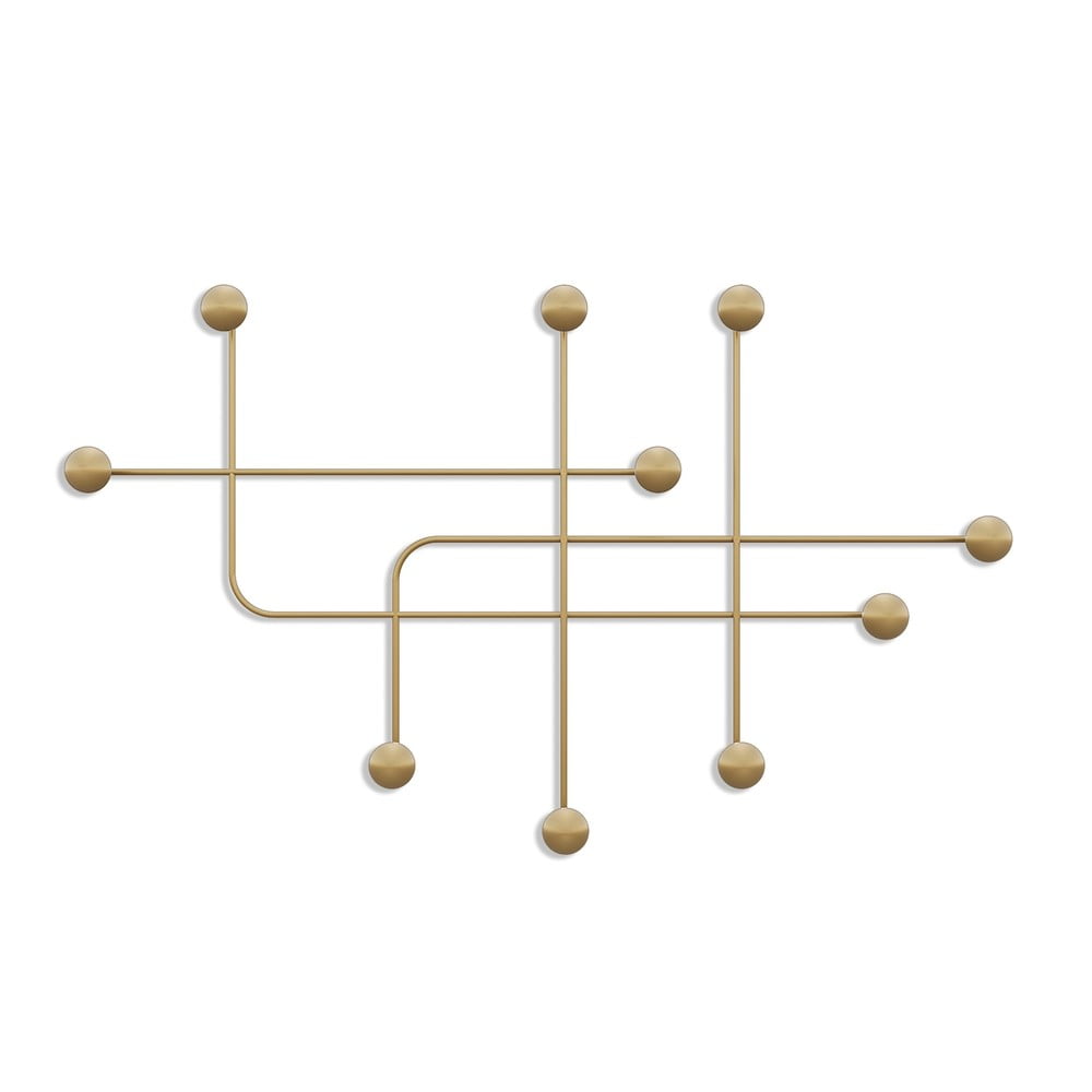 Kovový nástenný vešiak v zlatej farbe Dama – Kalune Design