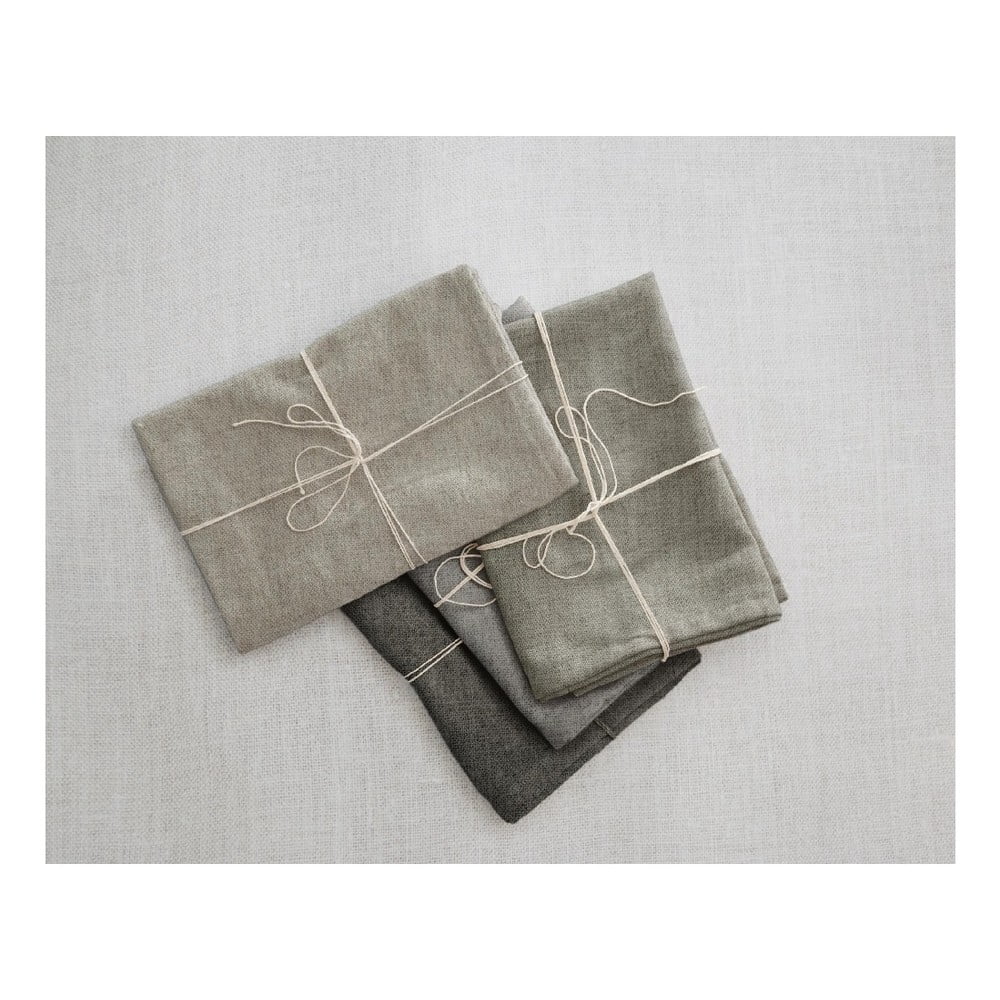 Obrázok Sada 4 ks látkových obrúskov Linen Cool Grey, šírka 40 cm