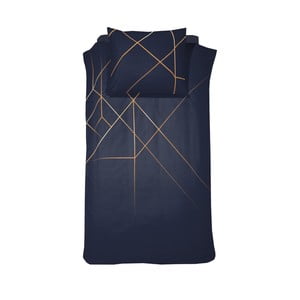 Tmavomodré bavlnené posteľné obliečky Damai Gatsby Dark Blue, 200 x 140 cm