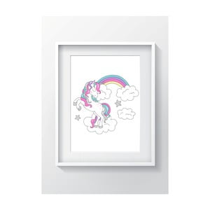 Nástenný obraz OYO Kids Unicorn Adventures, 24 x 29 cm
