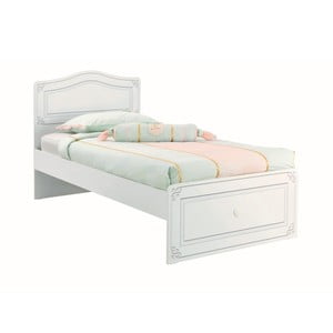 Biela jednolôžková posteľ Selena Bed, 100 × 200 cm