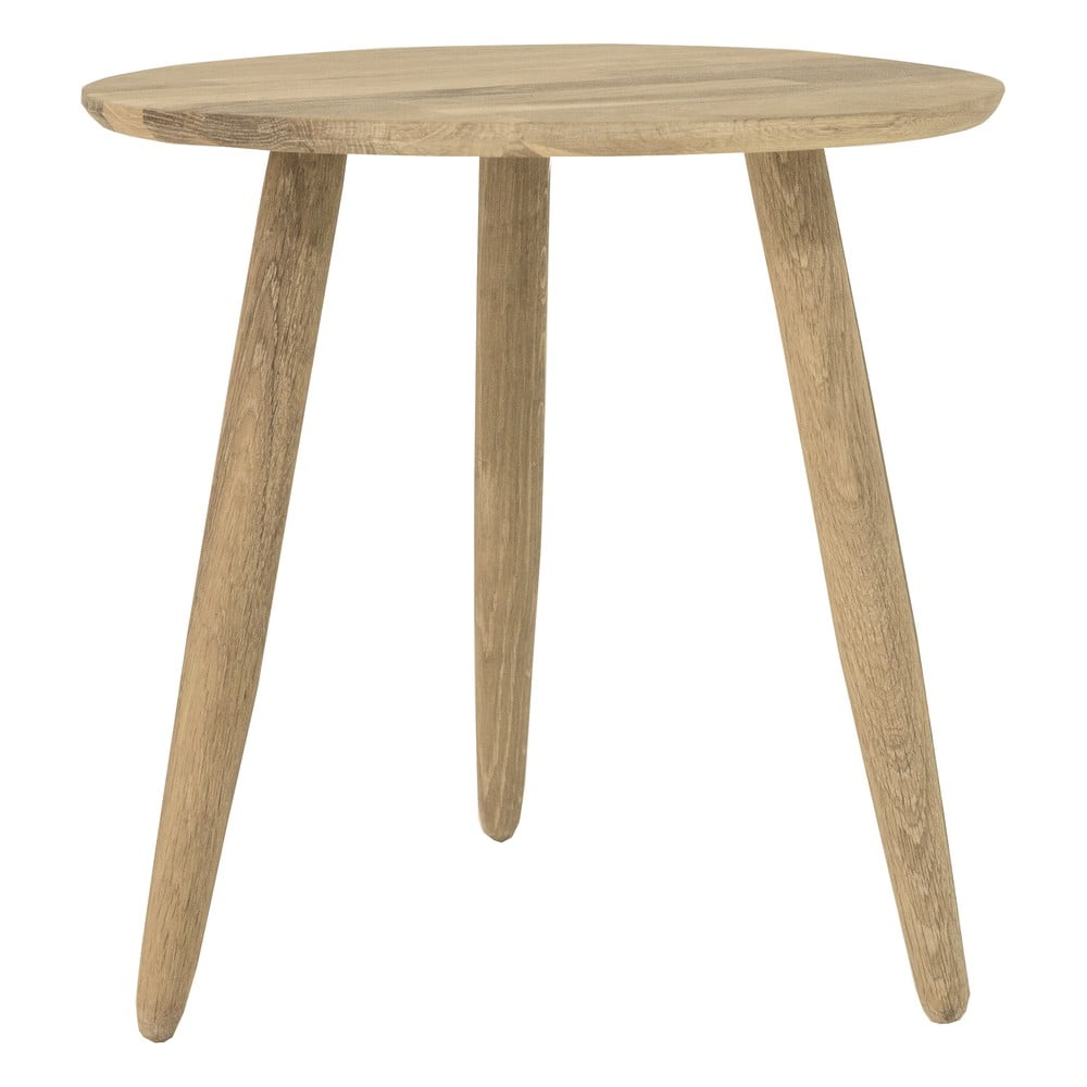 Odkladací stolík z dubového dreva Canett Uno, ø 40 cm