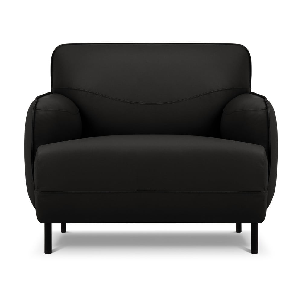 E-shop Čierne kožené kreslo Windsor & Co Sofas Neso
