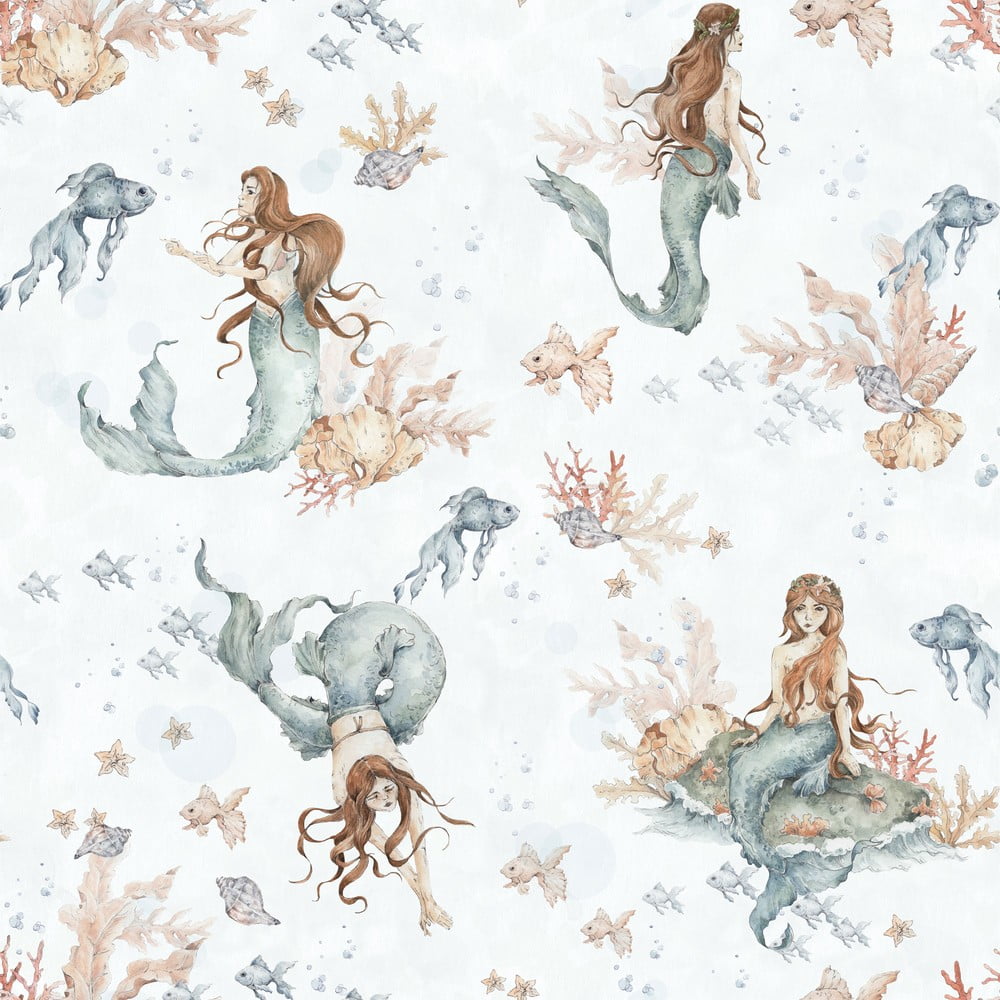 E-shop Detská tapeta 100x280 cm Mermaids in Waves - Dekornik
