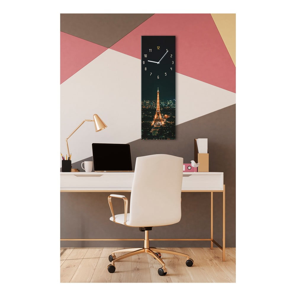 Obrázok Nástenné hodiny Styler Glassclock Paris, 20 × 60 cm