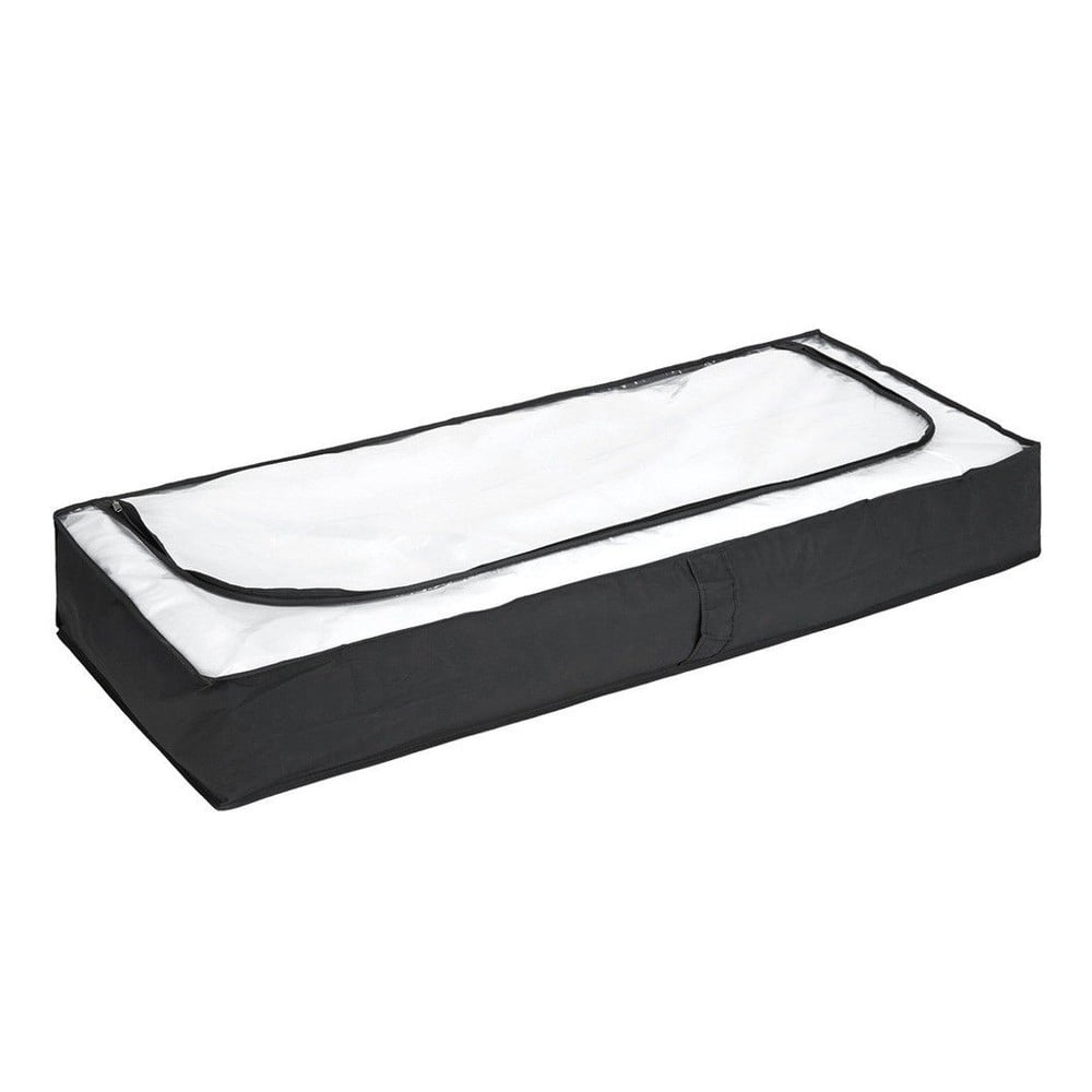 E-shop Čierny úložný box pod posteľ Wenko, 105 × 45 cm